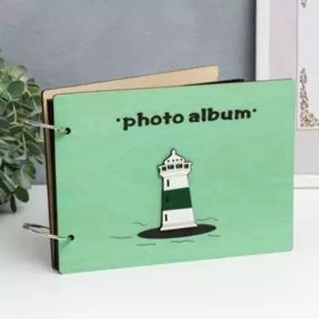 Фотоальбом 30 чёрных листов "Маяк" на кольцах, плотность 350 гр 16х21х,8 см