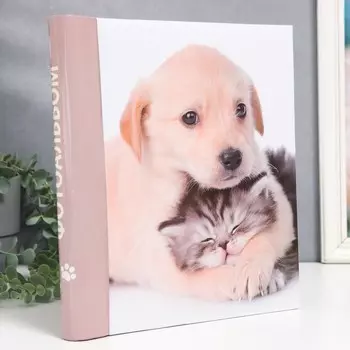 Фотоальбом 30 магнитных листов "Щенок, котёнок" 23х28 см