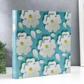 Фотоальбом 898 фото (9х13, 10х15, 13х18, 15х20, 20х25) "Белые цветы" в коробке 34х34х6 см