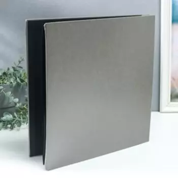 Фотоальбом магнитный 20 листов "Ажурное сердце" кожзам, серебро 34х32,5х3 см