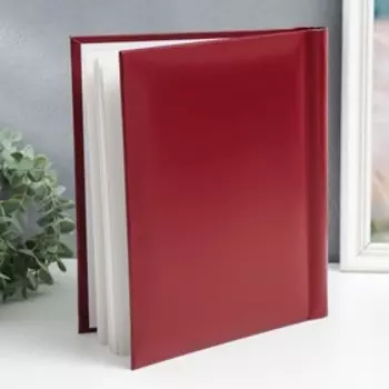 Фотоальбом магнитный на 30 листов 23х28 см красный