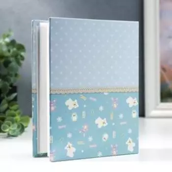Фотоальбом на 100 фото 10х15 см "Цветочки" синий