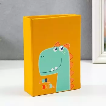 Фотоальбом на 100 фото 10х15 см "Зелёный динозавр" кожзам 17х14х5 см