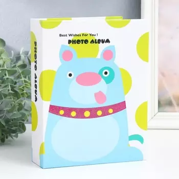 Фотоальбом на 200 фото 10х15 см "Голубой пёс" 23,5х17,5х5 см