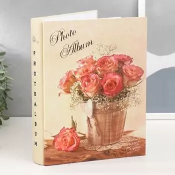 Фотоальбом на 200 фото 10х15 см "Букет" в коробке МИКС 26,5х20,5х5,5 см