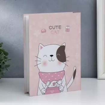 Фотоальбом на 200 фото 10х15 см "Котик обедает рыбкой" 5х19х25 см