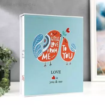 Фотоальбом на 200 фото 10х15 см "Певчие птички" в коробке 31х25,5х5,5 см