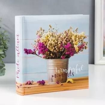 Фотоальбом на 200 фото "Букет в ведерке" 10х15 см