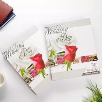 Фотоальбом на 240 фото 10х15 см "Свежая роза" в коробке, МИКС 24,5х28х4 см