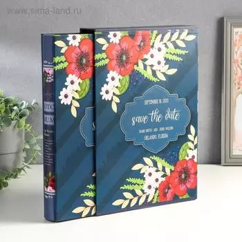 Фотоальбом на 300 фото 10х15 см "Букет с маками" в коробке МИКС 33,8х23,5х5,3 см