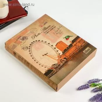 Фотоальбом на 400 фото 10х15 см "Архитектура" в коробке МИКС 44х27х5,5 см