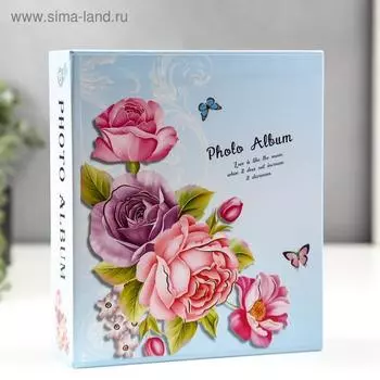 Фотоальбом на 40 фото 13х18 см "Кустовая роза" в коробке МИКС 20,5х18х5,2 см