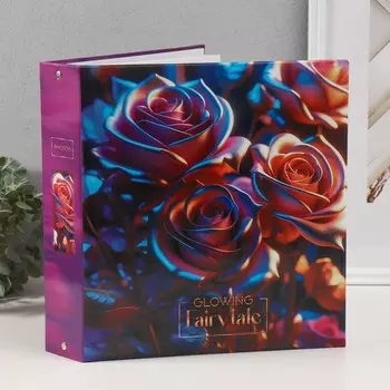 Фотоальбом на 50 магнитных листов 23х28 см, "liquid metal flowers 3"