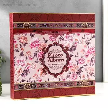 Фотоальбом на 560 фото: 520ф-10х15 см, 40ф-15х21 см "Цветочный ковёр" в коробке МИКС 35х34,1х5,5 см