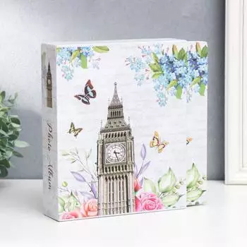 Фотоальбом на 80 фото 10х15 см "Башни в цветах" в коробке МИКС 23х19х5,2 см