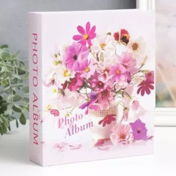 Фотоальбом на 80 фото 10х15 см "Цветы в вазе" в коробке МИКС 23х19х5 см