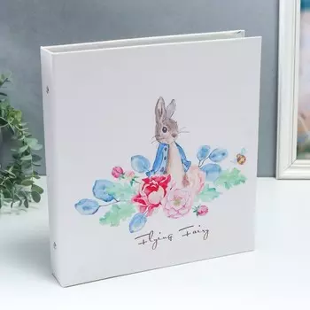 Фотоальбом на кольцах 30 листов "Зайчик в цветах" 29х27,3 см