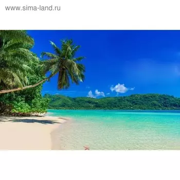 Фотобаннер, 250 150 см, с фотопечатью, люверсы шаг 1 м, «Пляж», Greengo