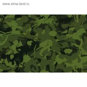 Баннер на забор, 250200 см, с фотопечатью, люверсы шаг 1 м, «Камуфляж зелёный», Greengo