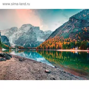 Баннер на забор, 250200 см, с фотопечатью, люверсы шаг 1 м, «Горы», Greengo