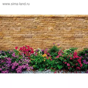 Фотобаннер, 300200 см, с фотопечатью, люверсы шаг 1 м, «Клумба у дома», Greengo