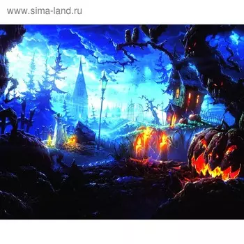 Фотобаннер, 300 200 см, с фотопечатью, люверсы шаг 1 м, «Ночь», Greengo