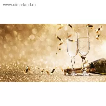 Фотобаннер, 300 200 см, с фотопечатью, люверсы шаг 1 м, «Брызги шампанского», Greengo