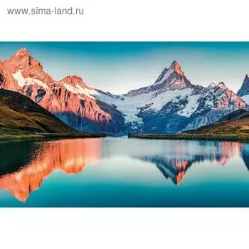 Баннер на забор, 300200 см, с фотопечатью, люверсы шаг 1 м, «Горное озеро», Greengo