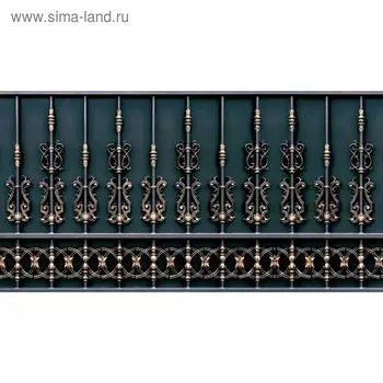 Фотобаннер, 300200 см, с фотопечатью, люверсы шаг 1 м, «Золотой забор», Greengo