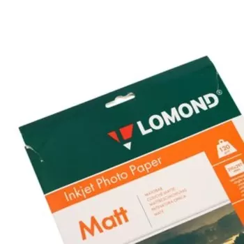 Фотобумага для струйной печати А4 LOMOND, блок 120 г/м², 100 листов, матовая, односторонняя (0102003)