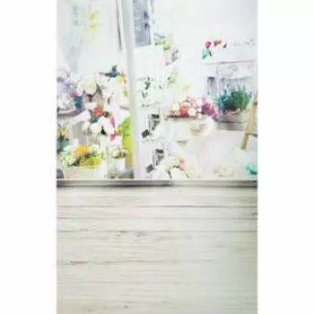 Фотофон бумага "Цветочная лавка" стена+пол 80х125 см