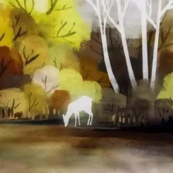 Фотофон полиэстер "Осенний лес" 70х100 см