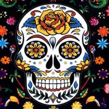 Фотофон винил "Череп. Мексика" 100х150 см
