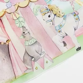 Фотофон винил "Детский цирк" 120х80 см