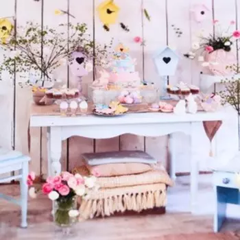 Фотофон винил "Птичьи трели" стена+пол 210х150 см