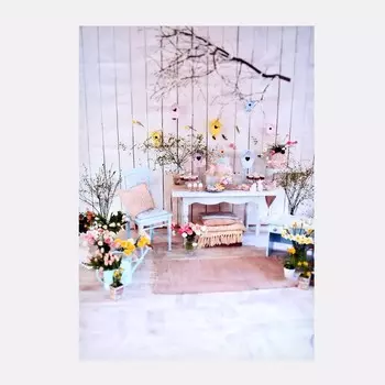 Фотофон винил "Птичьи трели" стена+пол 210х150 см