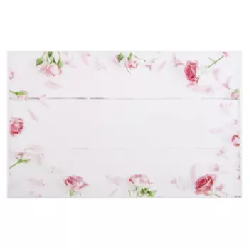 Фотофон винил "Розовые розы на белых досках" 80х125 см