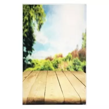 Фотофон винил "Солнечное утро в лесу" стена+пол 81,5х127,5 см