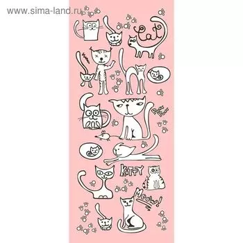 Фотообои "Без кота и жизнь не та" С-004 (1 полотно), 95x220 см