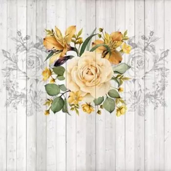 Фотообои Декупаж из белых роз 2,7*2,7 (из 3 листов)