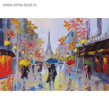 Фотообои "Дождливый Париж" M 712 (3 полотна), 300х200 см