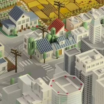 Фотообои Городок II 2,7*2,7 (из 3 листов)