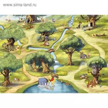 Фотообои Komar 4-453 Disney Лес Винни Пуха 2,54x1,84 м (состоит из 4 частей)