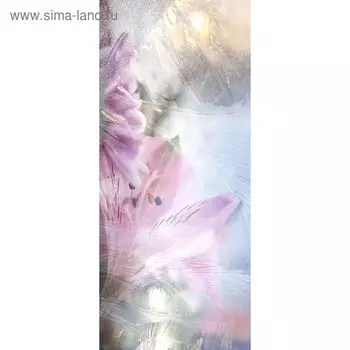 Фотообои "Лилии в морозном узоре" С-060 (1 полотно), 95x220 см