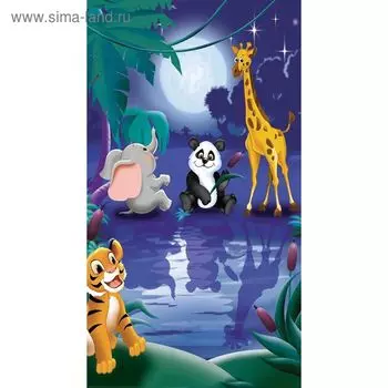 Фотообои "Мультяшные животные" 1-А-128 (1 полотно), 150х270 см