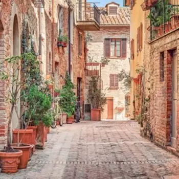 Фотообои на флизелиновой основе Flizelini 1038-4F Улочка в Тоскане 3,6х2,7 м