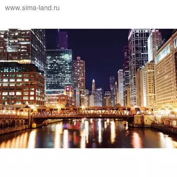 Фотообои "Ночной город" M 674 (2 полотна), 200х135 см