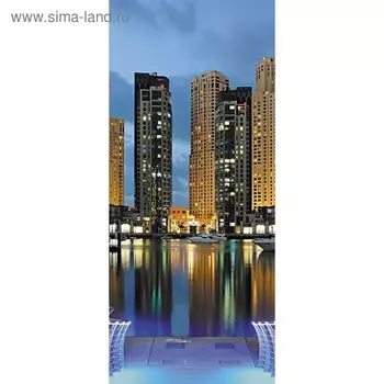 Фотообои "Огни большого города" С-013 (1 полотно), 95x220 см