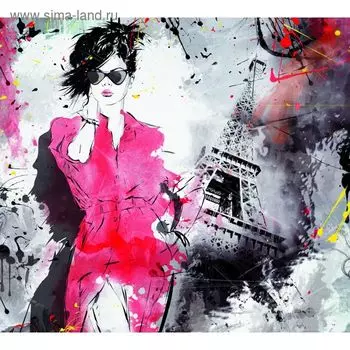 Фотообои "Прогулка в Париже" M 373 (3 полотна), 300х270 см