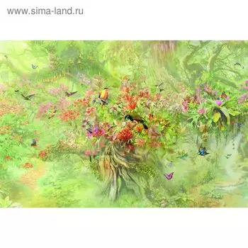 Фотообои "Райская птичка" M 468 (4 полотна), 400х270 см